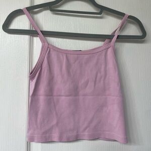 Brandy Melville Pink Cropped Tank Top